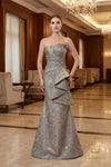 Asymmetric One-Shoulder Jacquard Mermaid Gown - 261E6269
