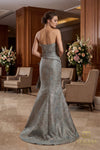 Asymmetric One-Shoulder Jacquard Mermaid Gown - 261E6269