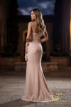 Straight Neck Stretch Mikado Mermaid Gown - 261E6698