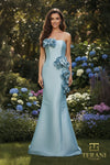 Straight Neck Stretch Mikado Mermaid Gown - 261E6698