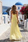 Straight Neck Chiffon & Crepe A-Line Gown - 261E6736