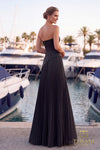 Straight Neck Chiffon & Crepe A-Line Gown - 261E6736