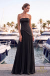 Straight Neck Chiffon & Crepe A-Line Gown - 261E6736
