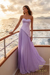 Straight Neck Chiffon & Crepe A-Line Gown - 261E6736