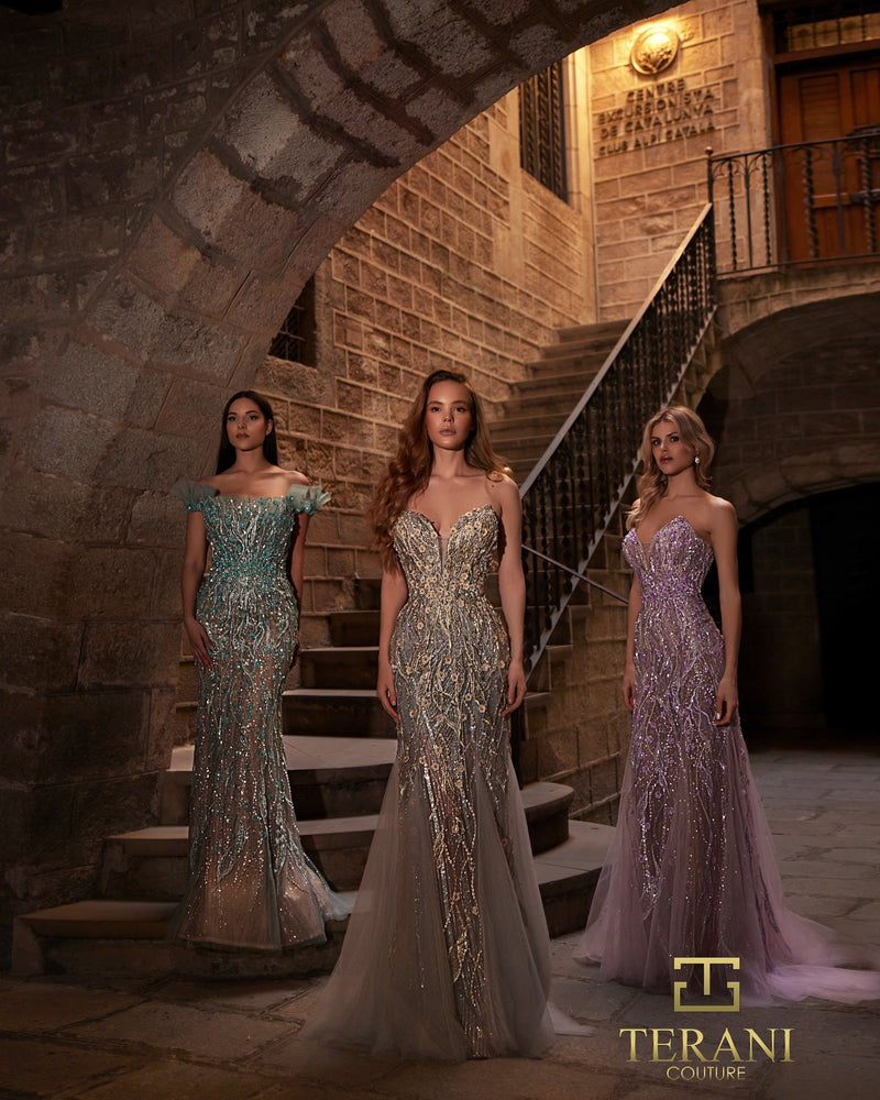 Sweetheart Beaded Tulle Mermaid Gown - 261P6191