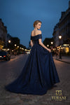 Off-Shoulder Beaded Tulle Ballgown - 261GL6659