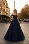 Off-Shoulder Beaded Tulle Ballgown - 261GL6659