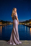 Off-Shoulder Stretch Mikado A-Line Gown - 261M6431