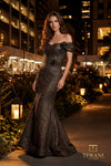 Sweetheart Metallic Jacquard Mermaid Gown with Cap Sleeves - 261M6449