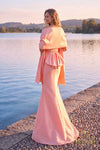 Asymmetric One-Shoulder Mikado Mermaid Gown - 261M6462
