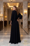 Deep V Georgette A-Line Gown with Slit - 261M6716