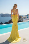 Halter Neck Stretch Twill Sheath Gown - 261P6061
