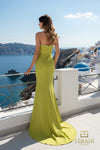 Sweetheart Scuba Sheath Gown with Slit - 261P6076