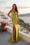 Sweetheart Scuba Sheath Gown with Slit - 261P6076