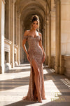 Sweetheart Beaded Tulle Sheath Gown - 261P6106