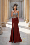 Sweetheart Satin Mermaid Gown with Slit - 261P6115