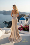 Straight Neck Satin Column Gown - 261P6217