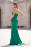 Straight Neck Satin Column Gown - 261P6217