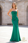 Straight Neck Satin Column Gown - 261P6217