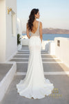 Deep V-Neck Jersey Sheath Gown - 261P6629