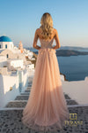 Illusion Sweetheart Mesh A-Line Gown with Slit - 261P6631