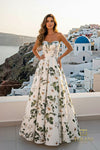 Sweetheart Printed Satin A-Line Gown - 261P6705