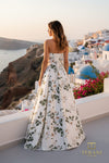 Sweetheart Printed Satin A-Line Gown - 261P6705