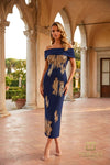Off-Shoulder Short Cocktail Sheath Dress - 262C7544