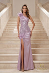 One-Shoulder Long Evening Dress - 262E7062
