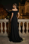 Off-Shoulder Long Evening Sheath Gown - 262E7122