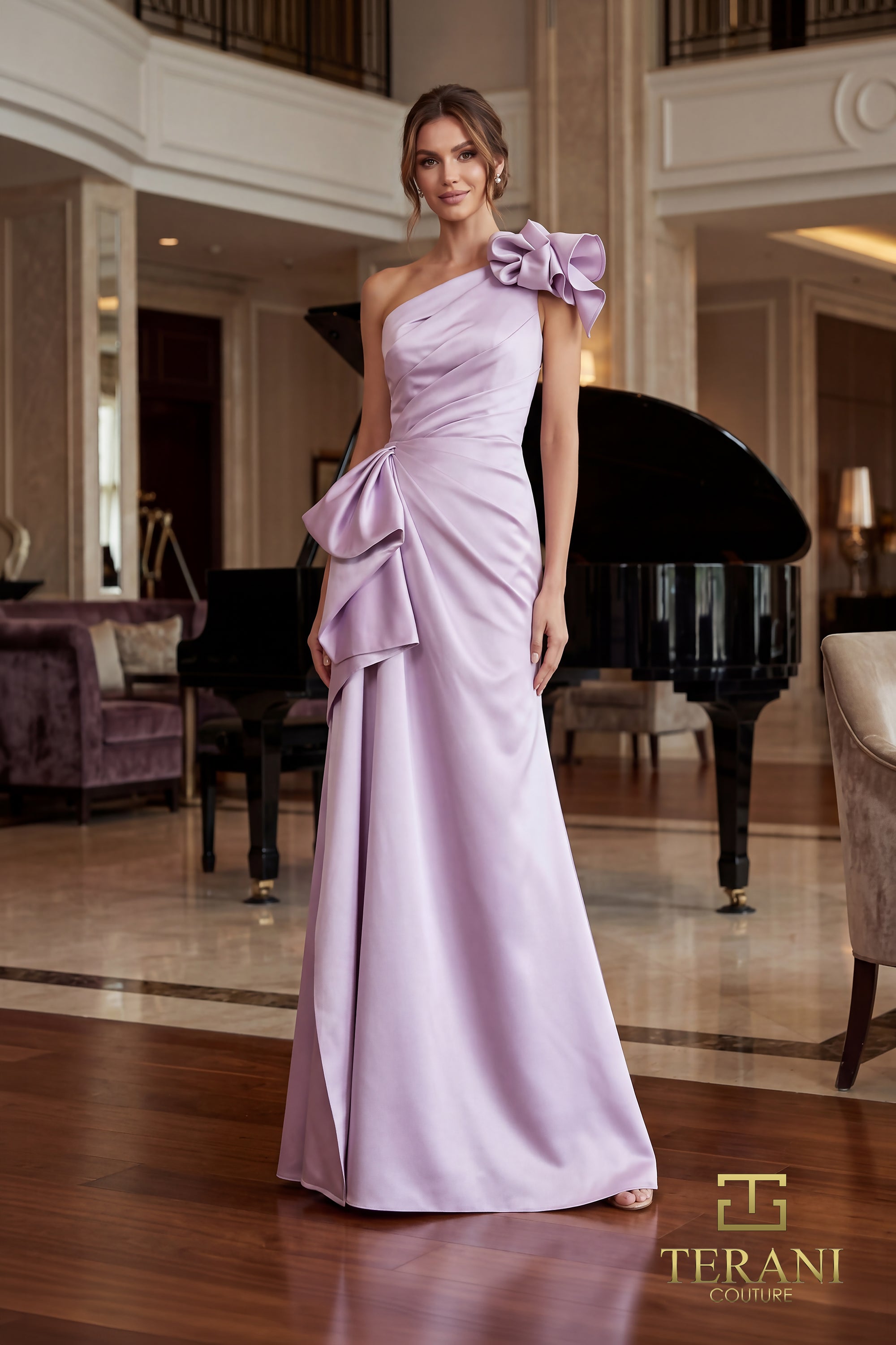 One-Shoulder Long Evening Dress - 262E7132