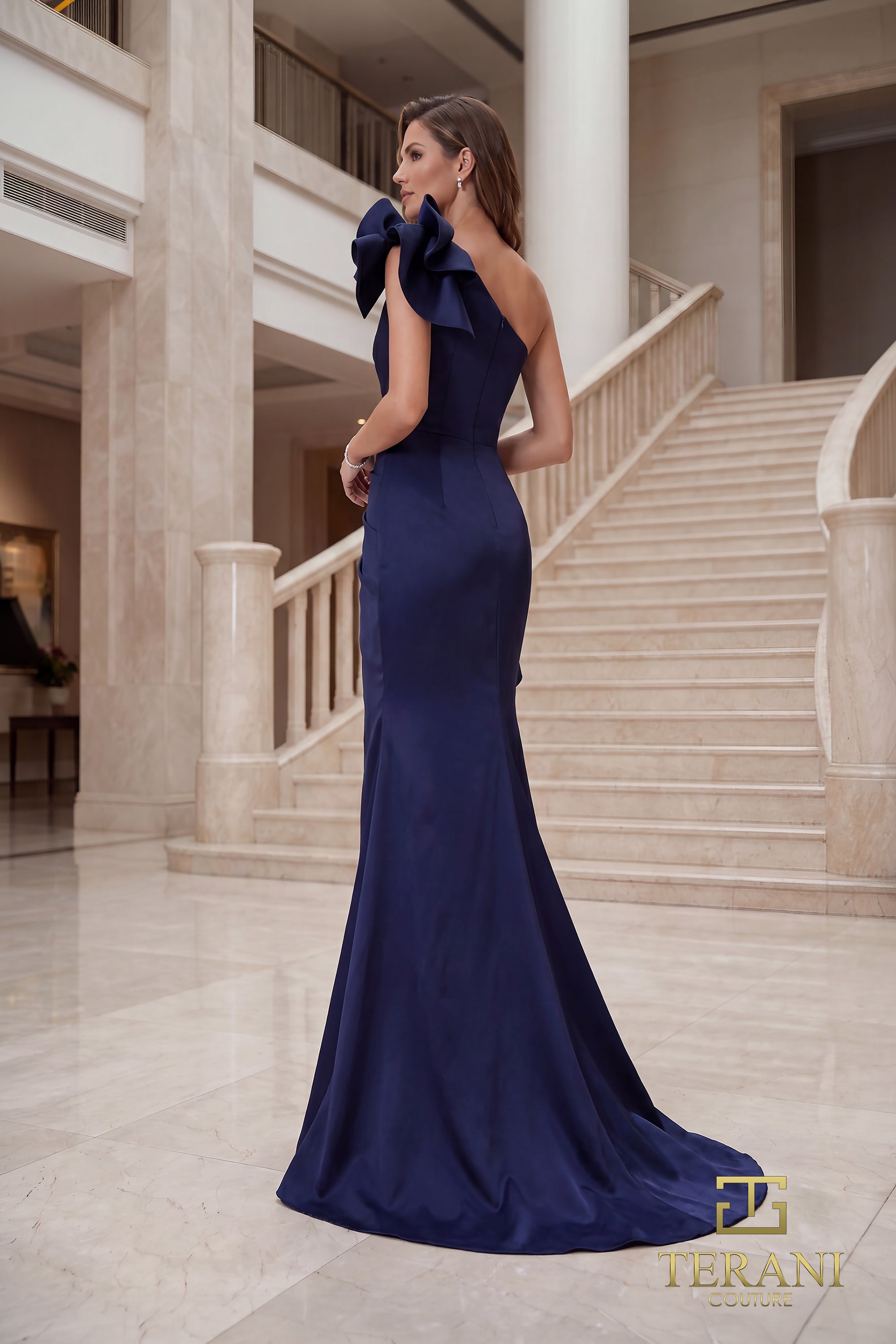 One-Shoulder Long Evening Dress - 262E7132