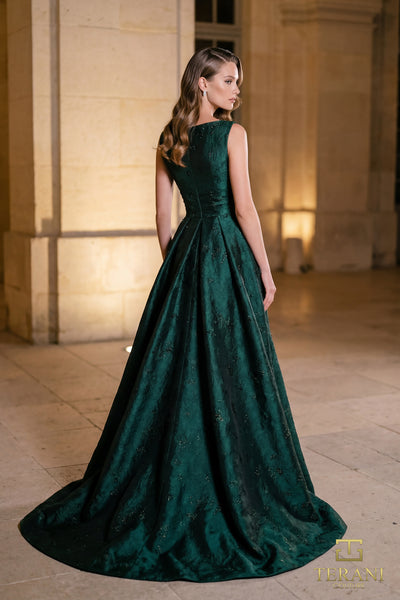V-Neck Long Evening Dress - 262E7138