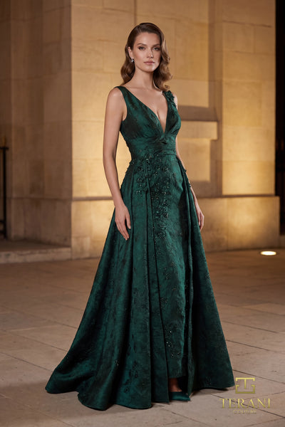 V-Neck Long Evening Dress - 262E7138