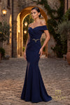 Off-Shoulder Long Mother of the Bride Dress - 262M7251