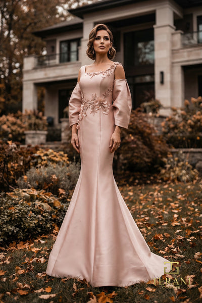 Square Neck Long Mother of the Bride Dress - 262M7253