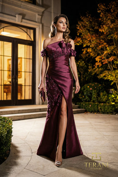 Off-Shoulder Long Mother of the Bride Dress - 262M7254