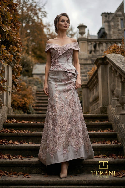 Off-Shoulder Long Mother of the Bride Dress - 262M7268