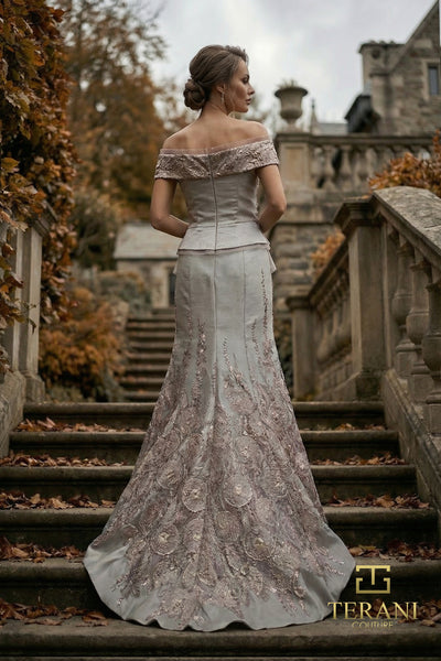 Off-Shoulder Long Mother of the Bride Dress - 262M7268
