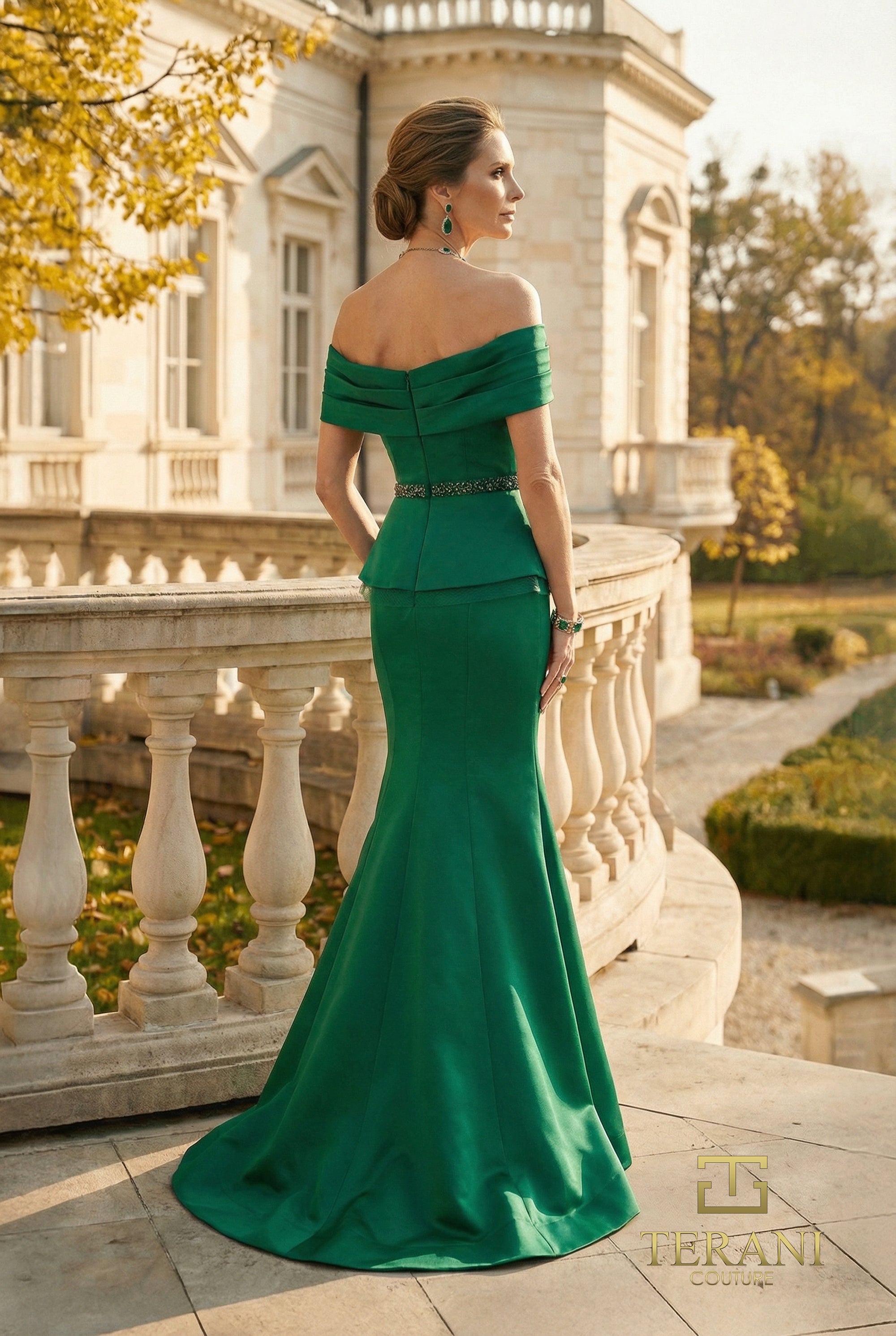 Off-Shoulder Long Mother of the Bride Dress - 262M7279