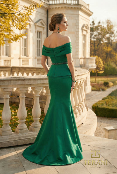 Off-Shoulder Long Mother of the Bride Dress - 262M7279