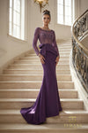 Round Neck Long Mother of the Bride Dress - 262M7293
