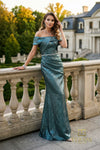 Off-Shoulder Long Mother of the Bride Dress - 262M7302