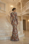 Round Neck Long Mother of the Bride Dress - 262M7320