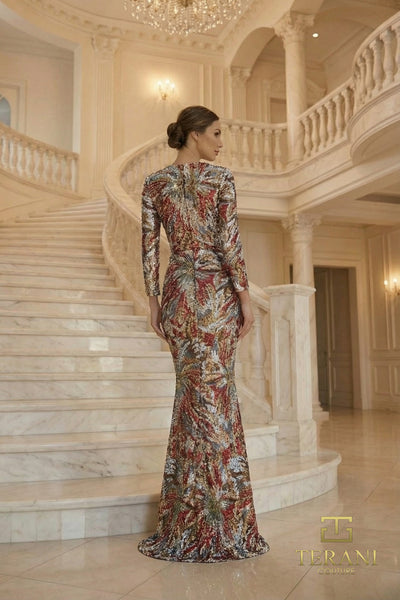 Round Neck Long Mother of the Bride Dress - 262M7320