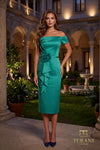 Off-Shoulder Short Cocktail Sheath Midi Dress - 262C7004