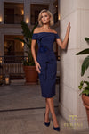 Off-Shoulder Short Cocktail Sheath Midi Dress - 262C7004