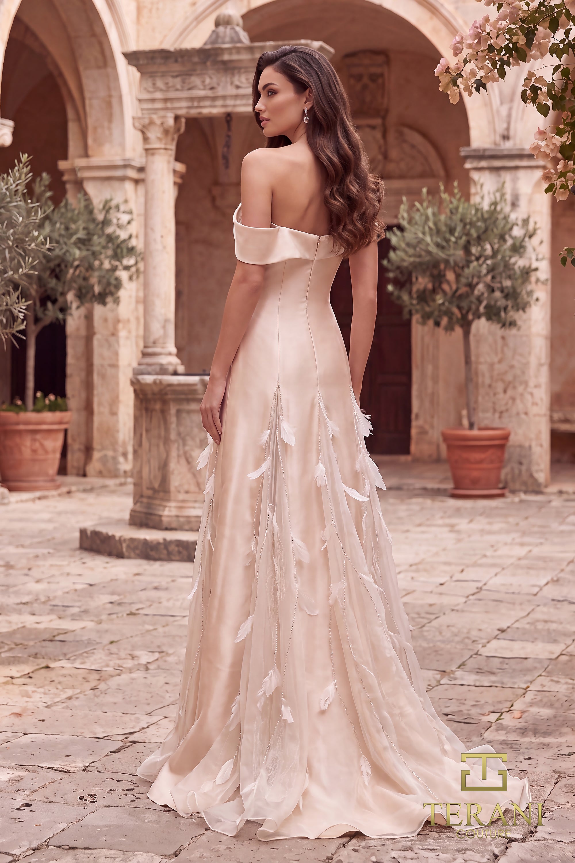 Off-Shoulder Long Evening Dress - 262E7080