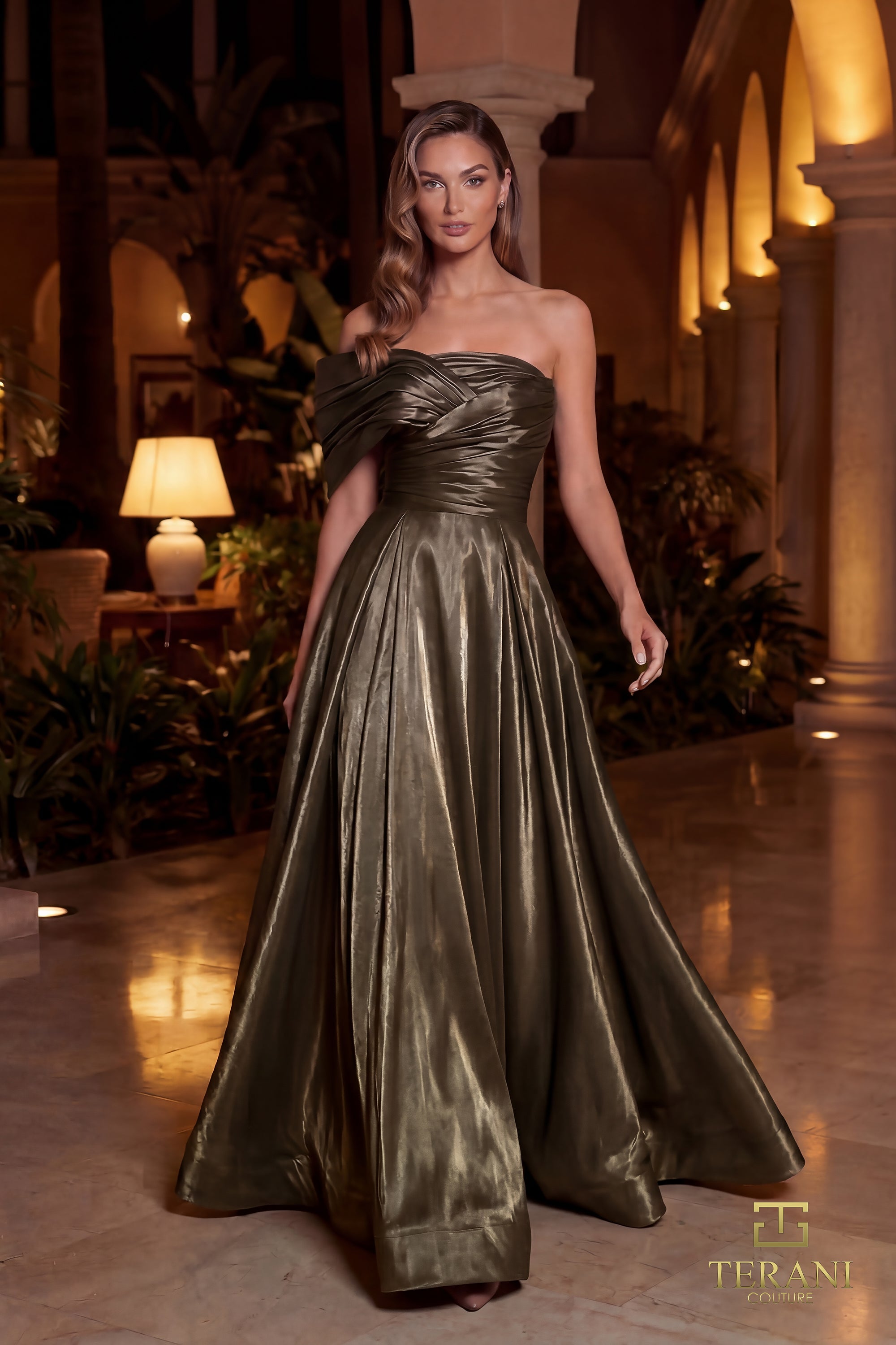 One-Shoulder Long Evening Dress - 262E7103