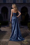 V-Neck Long Evening Sheath Gown - 262E7130